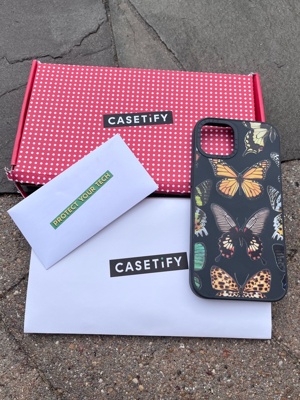 Casetify Butterfly Black Gray iPhone 13 Case New With Box